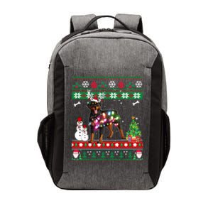 Rottweiler Christmas Lights Funny Xmas Dog Gift Vector Backpack