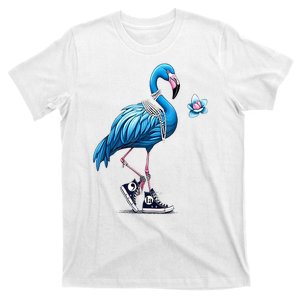 Retro Comma La Kamala Harris 2024 Flamingo Chucks And Pearls Gift T-Shirt