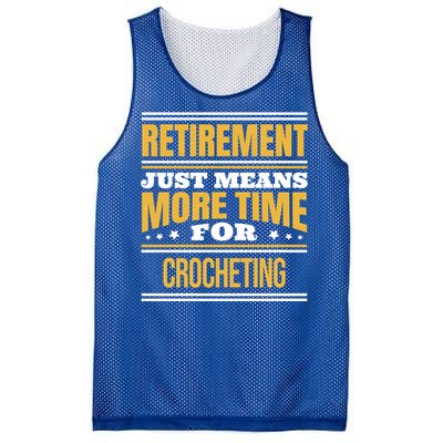 Retired Crochet Lover Funny Crocheting Saying Retiret Gift Mesh Reversible Basketball Jersey Tank