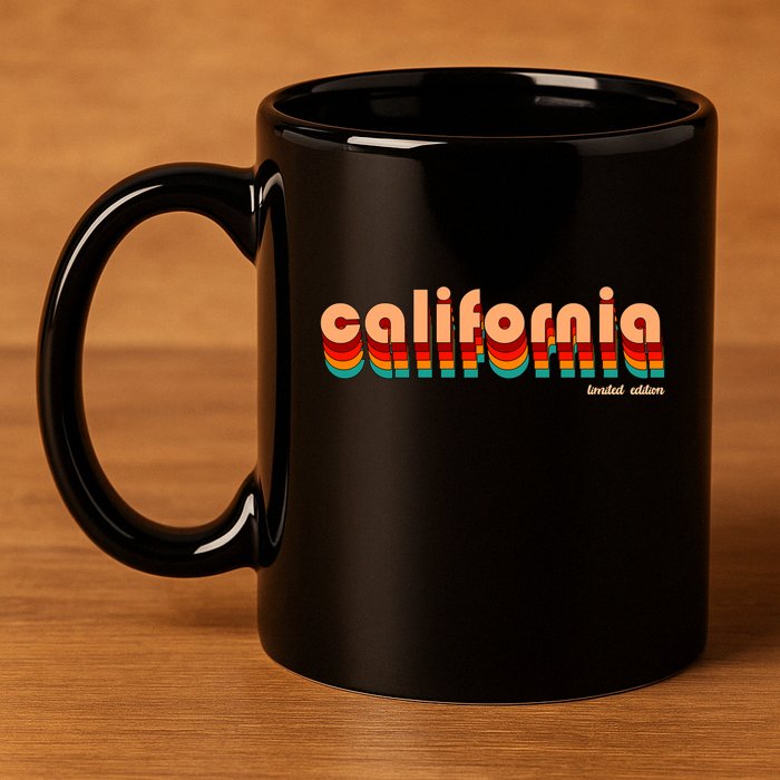 Retro California Limited Edition Logo 11oz C Handle Ceramic Mug