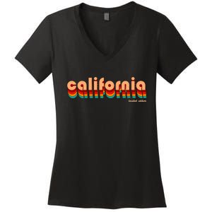 Retro California Limited Edition Logo Women's V-Neck T-Shirt