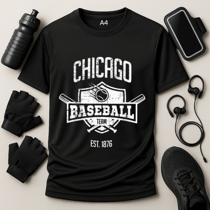 Retro Cub Look Fan Gift Party Tailgate Cooling Performance Crew T-Shirt