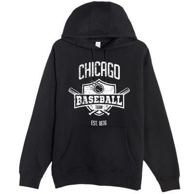 Retro Cub Look Fan Gift Party Tailgate Premium Pullover Hoodie