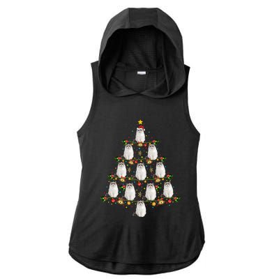 Ragdoll Cat Lover Xmas Matching Santa Ragdoll Christmas Tree Gift Ladies PosiCharge Tri-Blend Wicking Draft Hoodie Tank