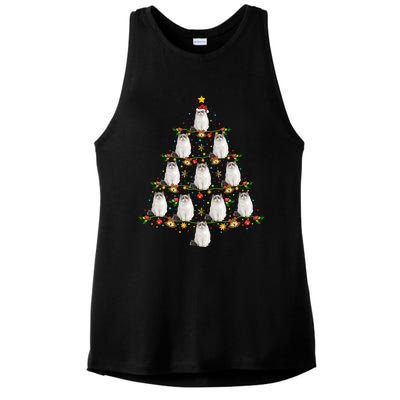 Ragdoll Cat Lover Xmas Matching Santa Ragdoll Christmas Tree Gift Ladies PosiCharge Tri-Blend Wicking Tank