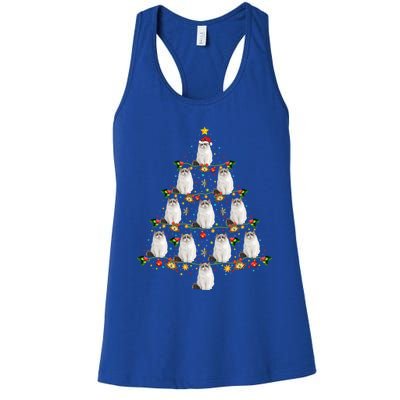 Ragdoll Cat Lover Xmas Matching Santa Ragdoll Christmas Tree Gift Women's Racerback Tank