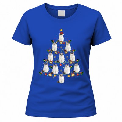 Ragdoll Cat Lover Xmas Matching Santa Ragdoll Christmas Tree Gift Women's T-Shirt