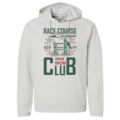 Race Course Legendary Horse Racing Club Performance Fleece Hoodie