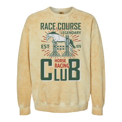 Race Course Legendary Horse Racing Club Colorblast Crewneck Sweatshirt