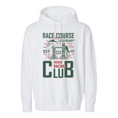 Race Course Legendary Horse Racing Club Garment-Dyed Fleece Hoodie