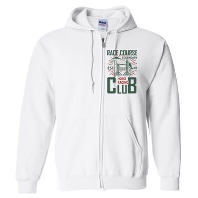 Race Course Legendary Horse Racing Club Full Zip Hoodie