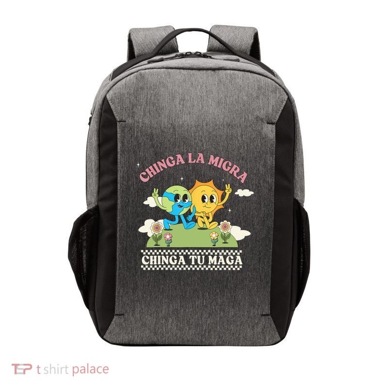 Retro Chinga La Migra Chinga Tu Maga  Vector Backpack