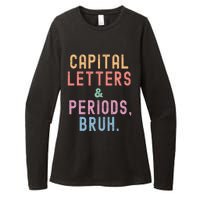 retro Capital Letters And Periods Bruh Womens CVC Long Sleeve Shirt