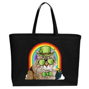 Ragamuffin Cat Leprechaun Funny St Patricks Day Meaningful Gift Cotton Canvas Jumbo Tote