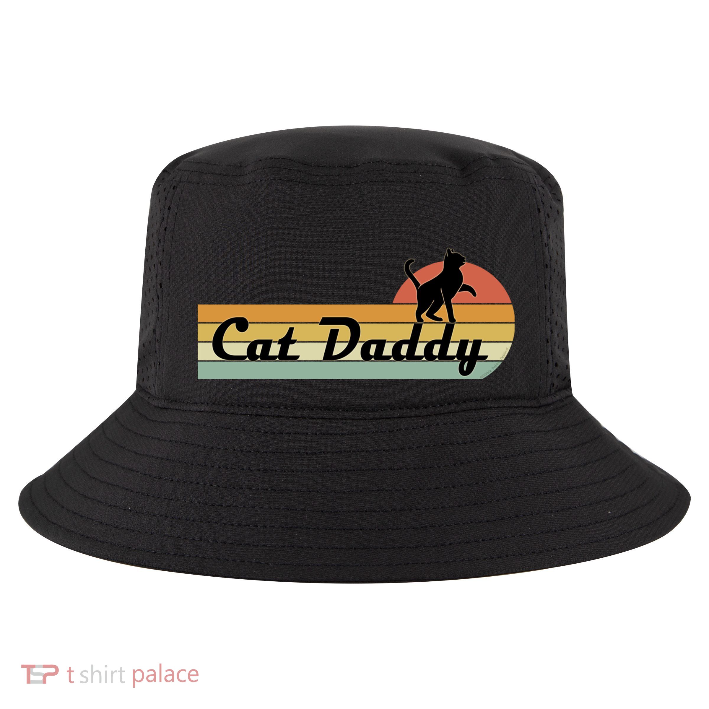 Retro Cat Lovers Cat Daddy Cool Comfort Performance Bucket Hat
