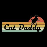 Retro Cat Lovers Cat Daddy Flexfit Unipanel Trucker Cap