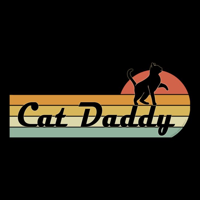 Retro Cat Lovers Cat Daddy Flexfit Unipanel Trucker Cap