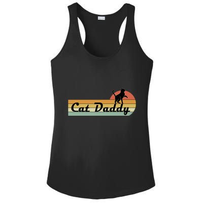 Retro Cat Lovers Cat Daddy Ladies PosiCharge Competitor Racerback Tank