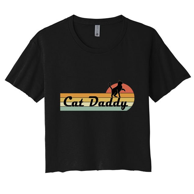 Retro Cat Lovers Cat Daddy Crop Top