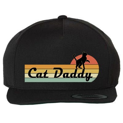 Retro Cat Lovers Cat Daddy Wool Snapback Cap