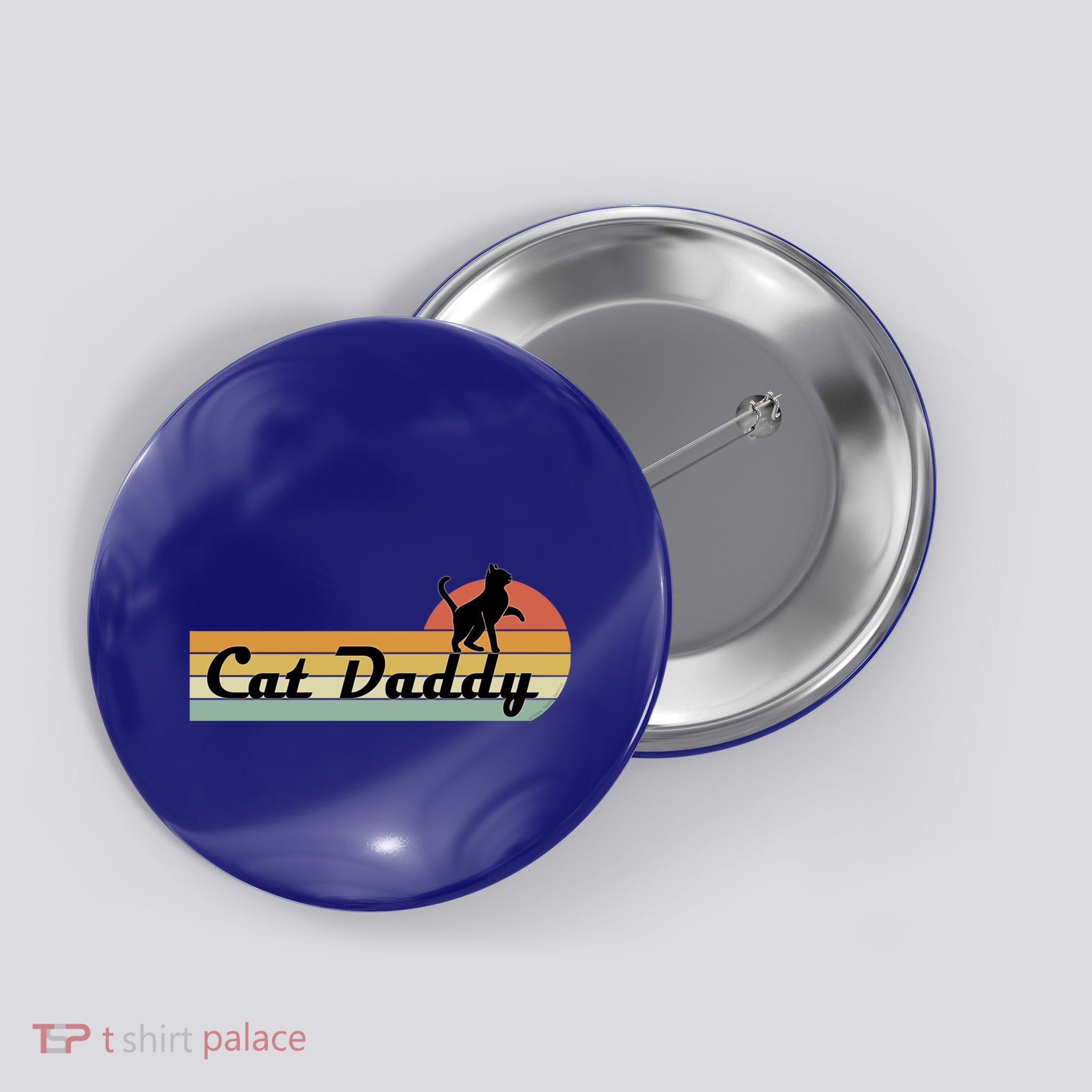 Retro Cat Lovers Cat Daddy Button
