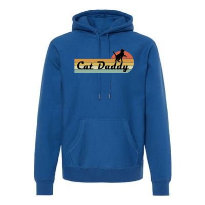 Retro Cat Lovers Cat Daddy Premium Hoodie