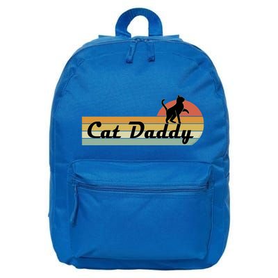 Retro Cat Lovers Cat Daddy 16 in Basic Backpack