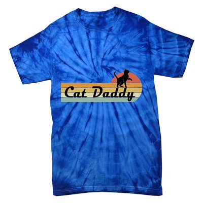 Retro Cat Lovers Cat Daddy Tie-Dye T-Shirt
