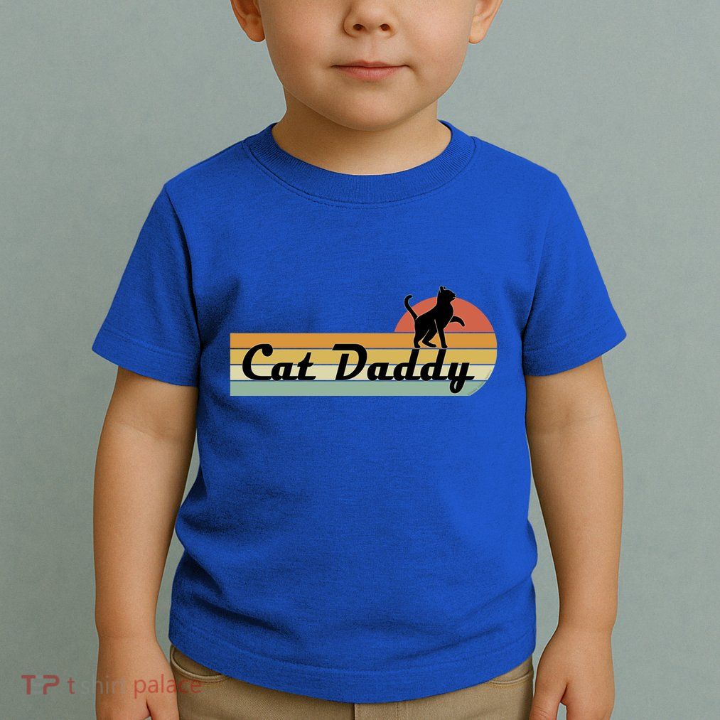 Retro Cat Lovers Cat Daddy Toddler T-Shirt