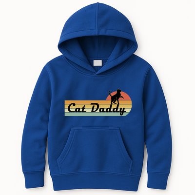 Retro Cat Lovers Cat Daddy Kids Hoodie