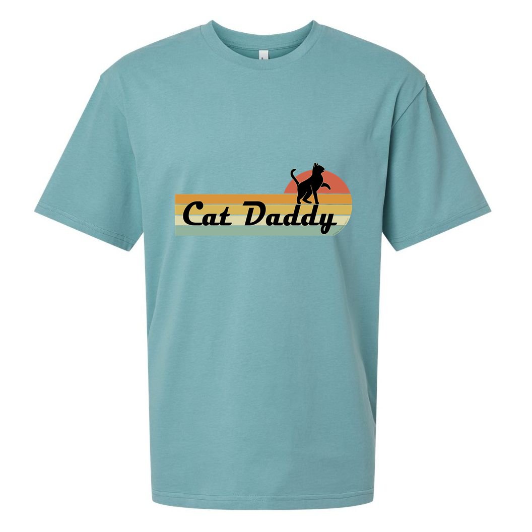 Retro Cat Lovers Cat Daddy Sueded Cloud Jersey T-Shirt