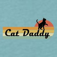 Retro Cat Lovers Cat Daddy Sueded Cloud Jersey T-Shirt