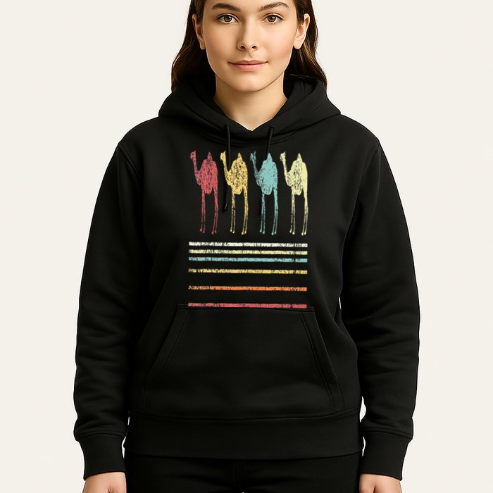 Retro Camel Lover Funny Camel Vintage Hoodie