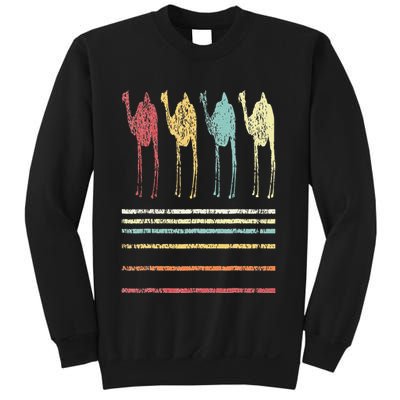 Retro Camel Lover Funny Camel Vintage Sweatshirt