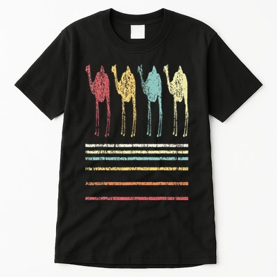 Retro Camel Lover Funny Camel Vintage Tall T-Shirt