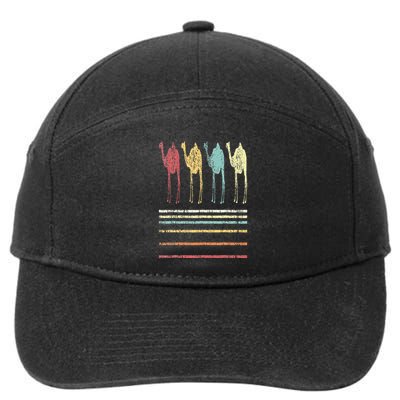 Retro Camel Lover Funny Camel Vintage 7-Panel Snapback Hat