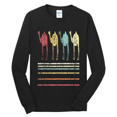 Retro Camel Lover Funny Camel Vintage Tall Long Sleeve T-Shirt