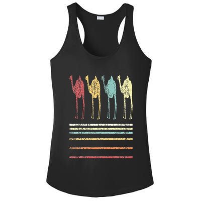 Retro Camel Lover Funny Camel Vintage Ladies PosiCharge Competitor Racerback Tank