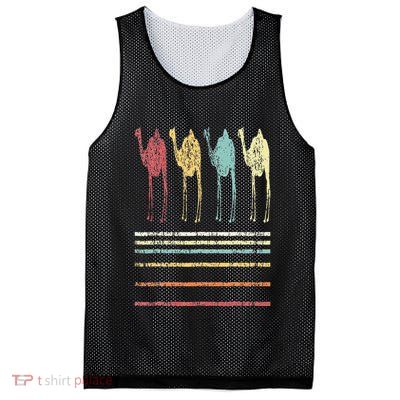 Retro Camel Lover Funny Camel Vintage Mesh Reversible Basketball Jersey Tank