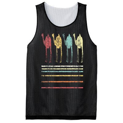 Retro Camel Lover Funny Camel Vintage Mesh Reversible Basketball Jersey Tank