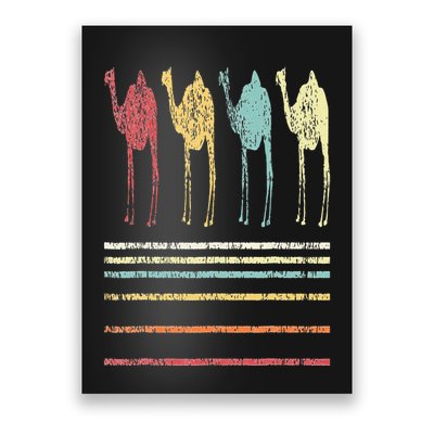 Retro Camel Lover Funny Camel Vintage Poster
