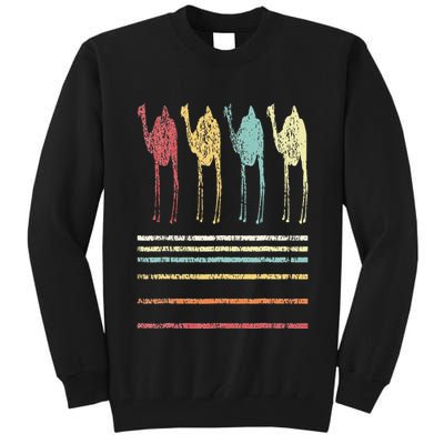 Retro Camel Lover Funny Camel Vintage Tall Sweatshirt