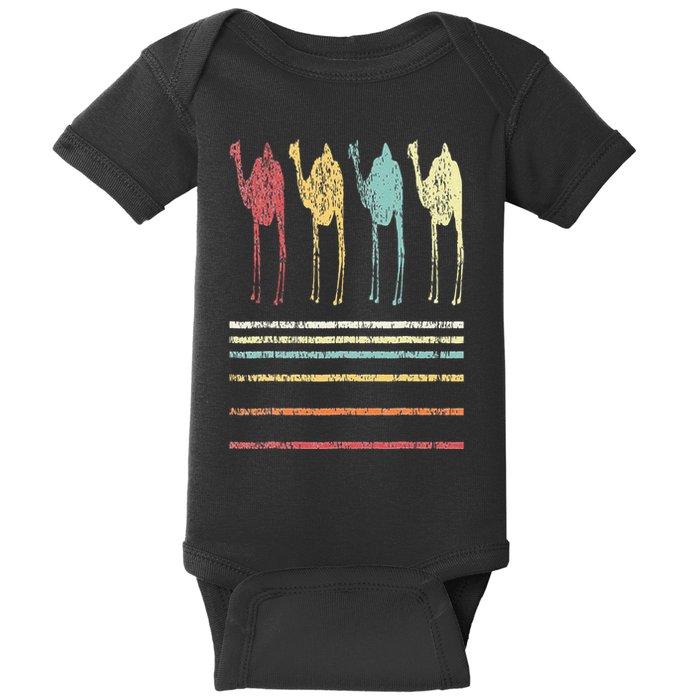Retro Camel Lover Funny Camel Vintage Baby Bodysuit