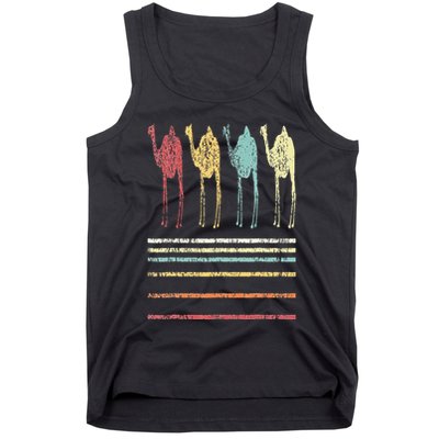 Retro Camel Lover Funny Camel Vintage Tank Top
