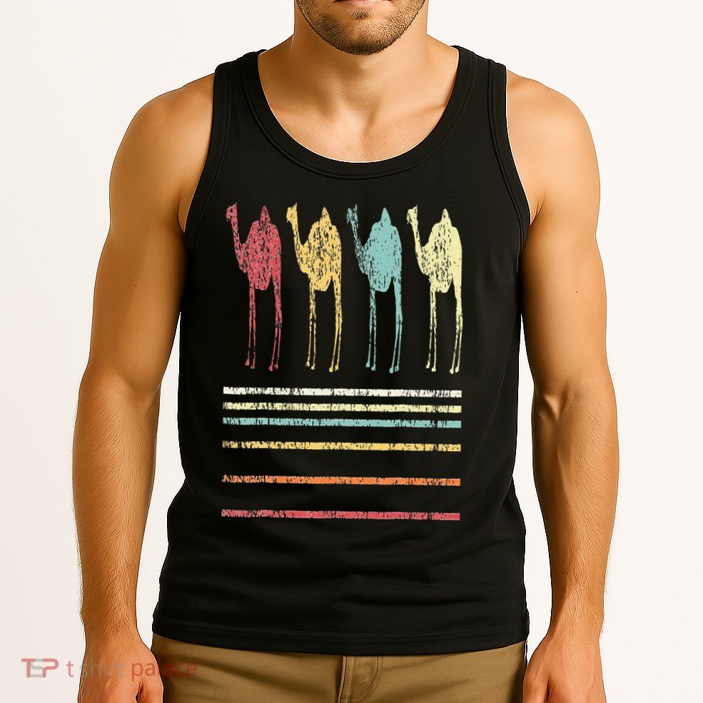 Retro Camel Lover Funny Camel Vintage Tank Top