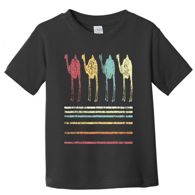 Retro Camel Lover Funny Camel Vintage Toddler T-Shirt