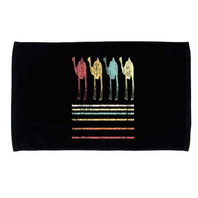 Retro Camel Lover Funny Camel Vintage Microfiber Hand Towel