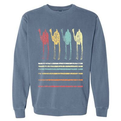Retro Camel Lover Funny Camel Vintage Garment-Dyed Sweatshirt