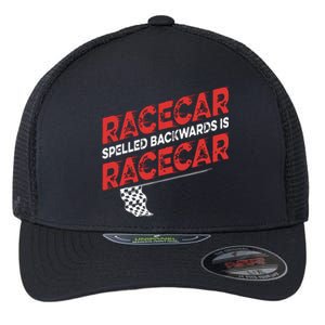 Race Car Lovers Car Racing Apparel Racecar Spelled Backwards Flexfit Unipanel Trucker Cap