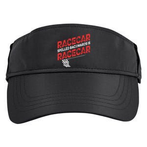 Race Car Lovers Car Racing Apparel Racecar Spelled Backwards Adult Drive Performance Visor